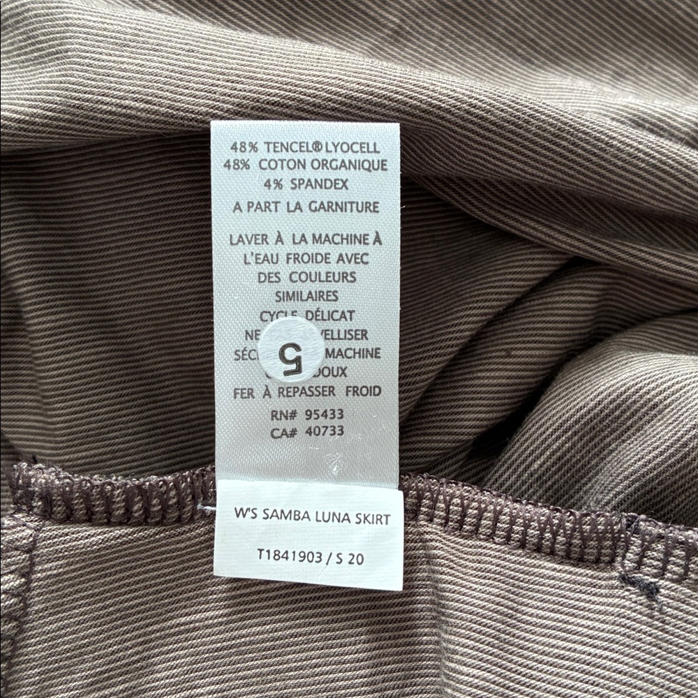 NWT Toad&Co Samba Luna Skirt in Buffalo Herringbone print; sustainable gorpcore - Picture 7 of 11
